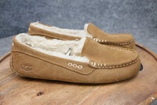 UGG Ansley Moccasin Slippers Womens Size 10 US Chestnut Sheepskin Suede Loafer