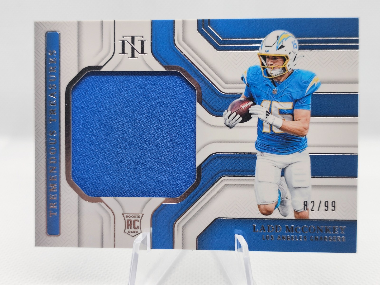 2024 National Treasures Ladd McConkey Tremendous Treasures #TTS-LMY 82/99 (RC)