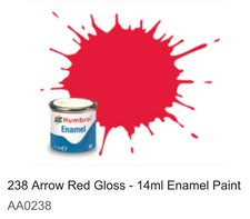 Humbrol Enamel 14ml (238) Arrow Red Gloss AA0238