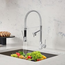 Kitchen Faucet Stainless Steel Kitchen Sink Faucet w/ Pull Down Sprayer