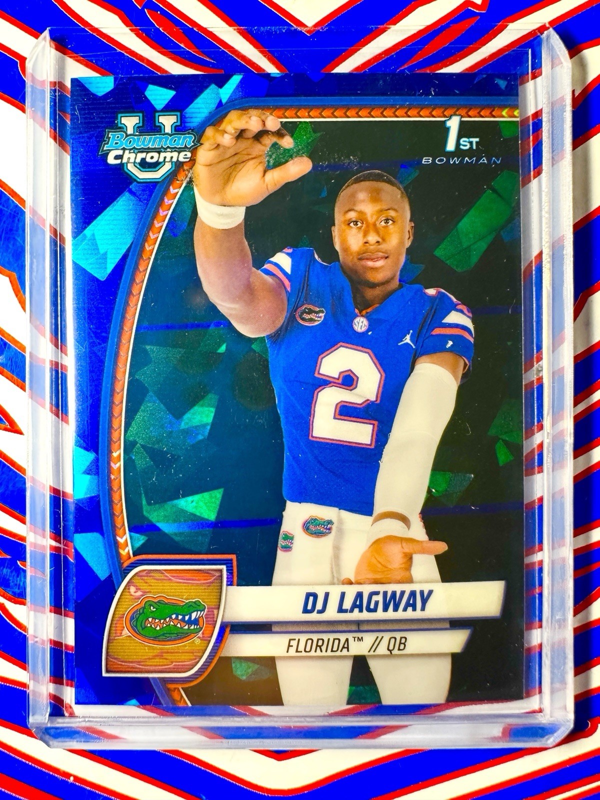 2024 Bowman Chrome University Sapphire DJ Lagway 1st Bowman #63 Florida Gators