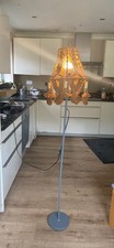 Standing Lamp with Genuine Lined Shade