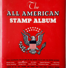 1976 All American Stamp Album Book & Extra Stamps Lot Vintage Collectibles WHBS