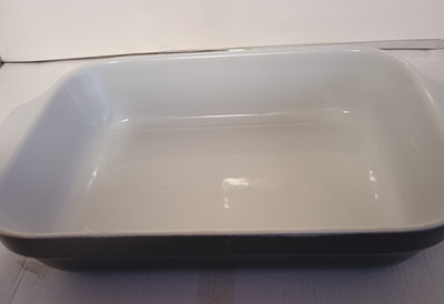 EMILE HENRY GRAU AUFLAUFFORM LASAGNE / BRATEN etc. 28X21X6CMS HERVORRAGENDER ZUSTAND KOSTENLOS UKP+P