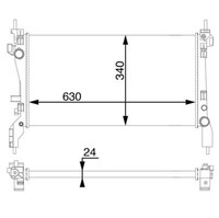 Mahle CR 1122 000S KüHler, MotorküHlung FüR CitroËN Passend FüR Fiat