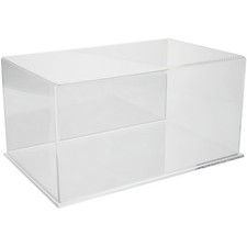 Plymor Clear Acrylic Display Case with Clear Base Mirror Back , 16" x 10" x 8"