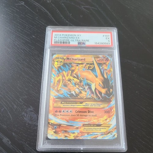 2014 Pokemon Xy Flashfire M Charizard EX Holo -Ultra Rare PSA 5 #107