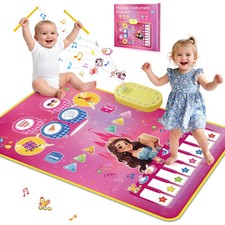 Piano Mat Toddler Baby Girl Toys, 3-in-1 Piano Drum Kids Musical Play Mat Inf