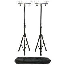  2 DJ Pro Lighting 6 Foot Tripod Light Stand  2 Square Truss T-Bar Adapter