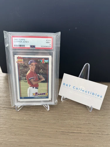 1991 Topps Chipper Jones Rookie #333 RC PSA 9 MINT Atlanta Braves🔥🔥