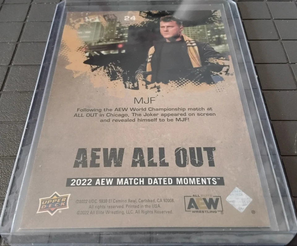 2022 Upper Deck AEW Match Dated Moments - All Out Gold #24 MJF - Image 2 of 2
