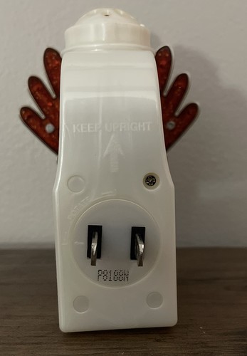 Amber & Nickel SILVER Turkey Wallflower Nightlight Plug In Bath & Body Works EUC - Picture 3 of 4