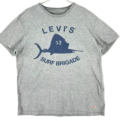 LEVI'S STRAUSS & CO Herren Rundhals T-Shirts Größe XL Grau Baumwolle Jersey - Bild 1 von 4