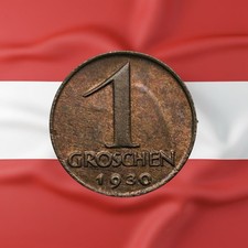1930 Austria 1 Groschen - AU - Combined Ship