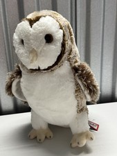 Douglas SWOOP Barn Owl Plush 10" Frosted Stuffed Animal Cuddle Toy Brown White