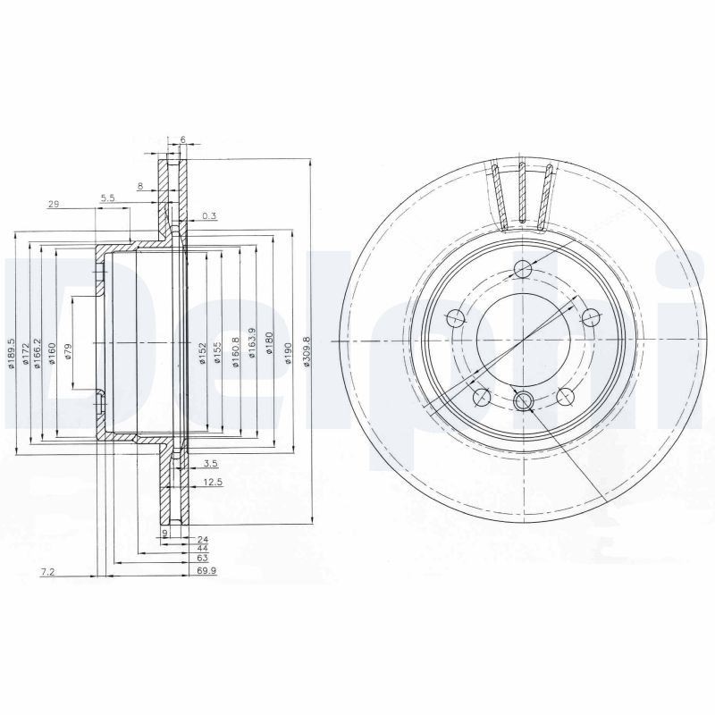 Jeu de disques de frein auto pour BMW 520 i et 525 d confort de conduite sur autoroute