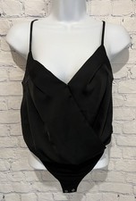 NWT EXPRESS Black CAMI Blouse THONG BODYSUIT Size XS