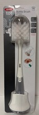OXO Tot Bottle Brush with Nipple Cleaner  Stand 62122700   Gray White   NEW
