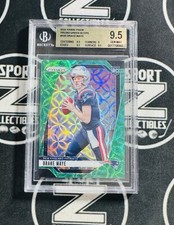2024 Panini Prizm Drake Maye Green Scope Prizm Rookie 10/75 #329 Pop 1 Patriots