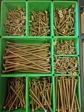 Multi-Purpose Mixed Wood Screws Set, Set of 1000 (15 20 25 30 40 50 60 70 100mm)