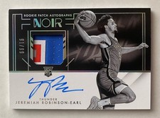 2021-22 Panini Noir #322 Jeremiah Robinson-Earl Rookie Patch Auto /99