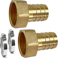 "2 StüCk SchlauchtüLle 1 Zoll Messing Schlauchverschraubung 1\" IG X 25Mm (1\") TüL"