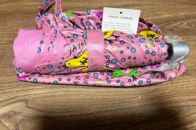Lancome x Yayoi Kusama Pink Collab Folding Umbrella Rare Unused Unused