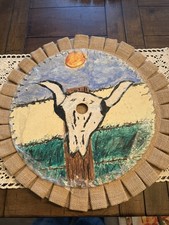 vintage hand painted saw blade