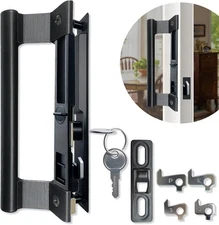 Sliding Glass Door Handle Set with Lock - Easy to Install,Patio Sliding Door Han