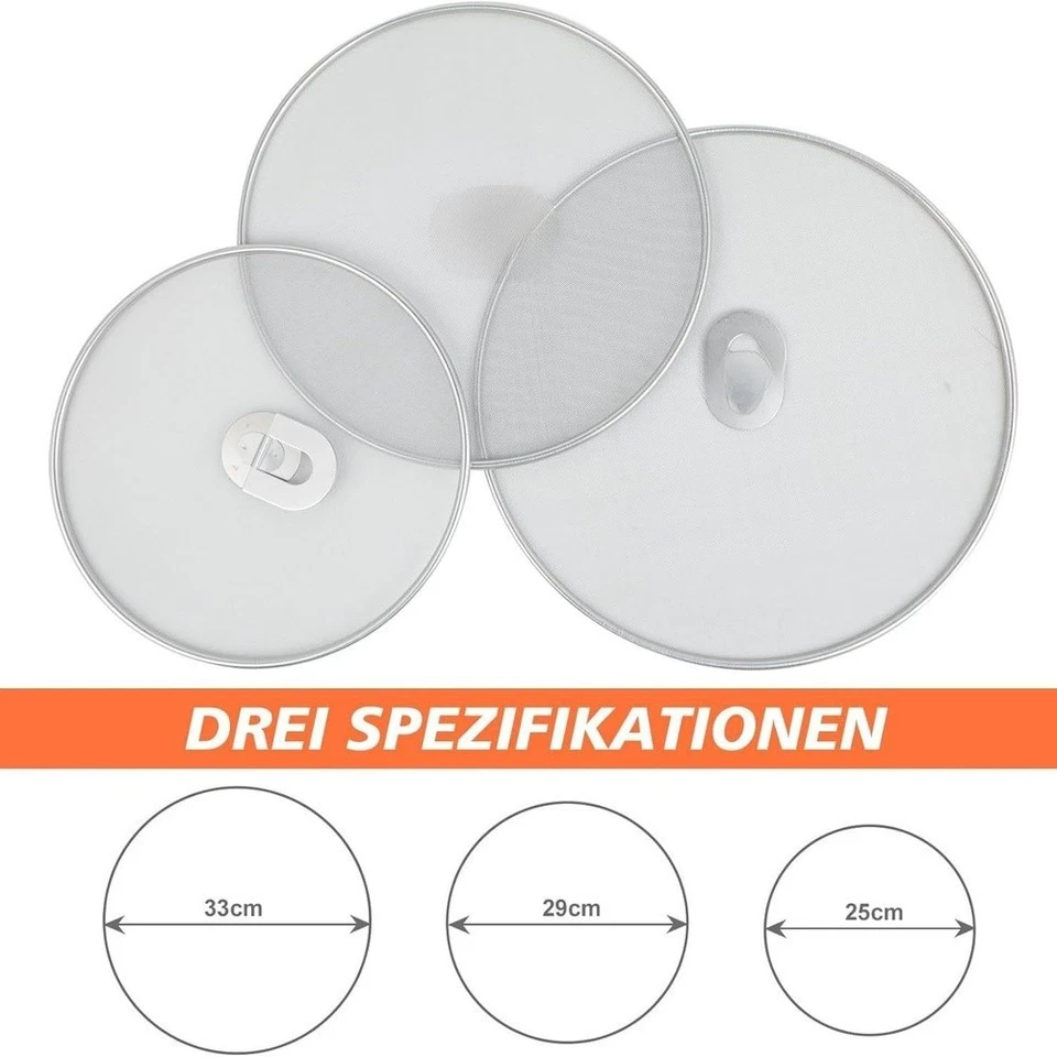 Splatter Screen Stainless Steel Food-grade Material Collapsible Handle - Image 2 of 4