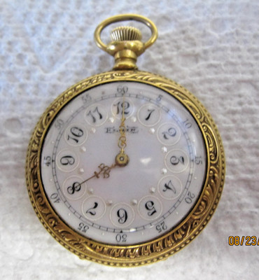 Vintage 1902 Elgin 269 Model 2  0s  7j 14K Gold Filled Pocket Watch Running