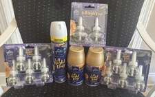 Lot Glade Fall Night Long- 12 Plug In Refills-2 Automatic Spray Refills- 1 Spray