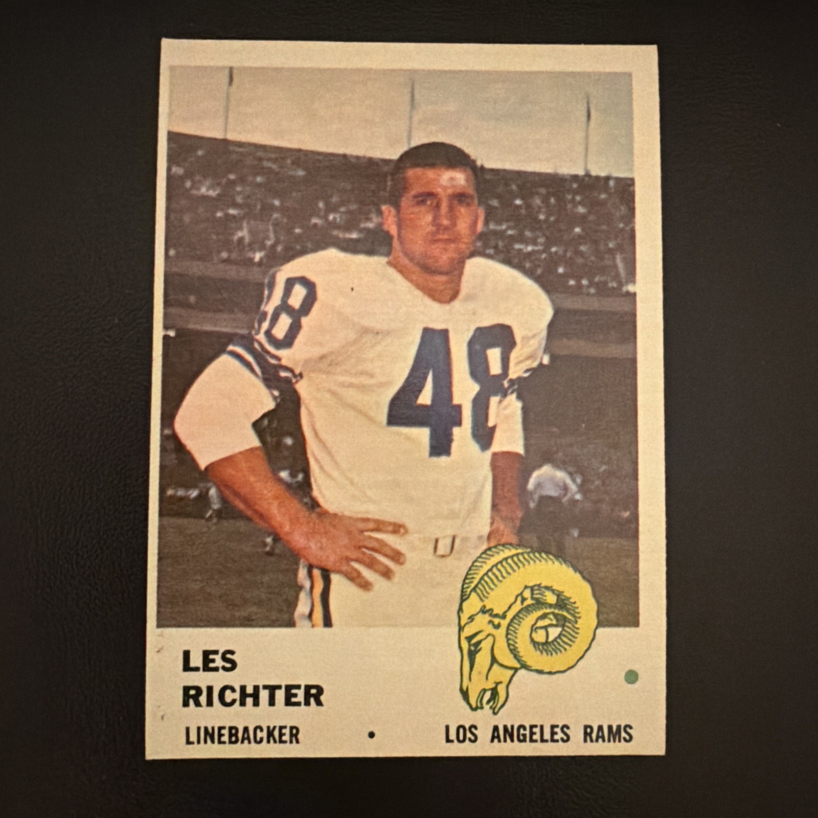 Les Richter #106 Football Cards 1961 Fleer trading card — raw and PSA graded price guide