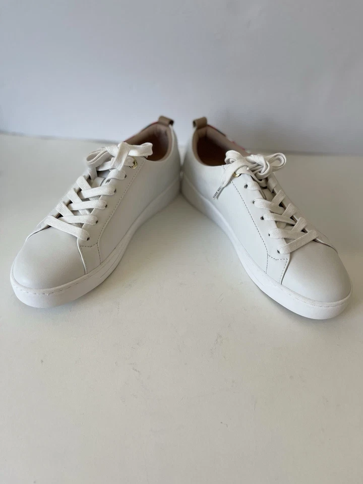 Ted Baker London Mujer Cuero Blanco Floral Arte Rosa Estampado Tenis Talla 7.5 Nuevas Foto 2 de 4
