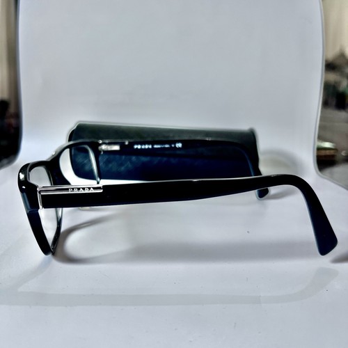 Monturas de gafas Prada VPR 07P 1AB-1O1 negro rectángulo 54-17-145 diseñador italiano - Imagen 8 de 13