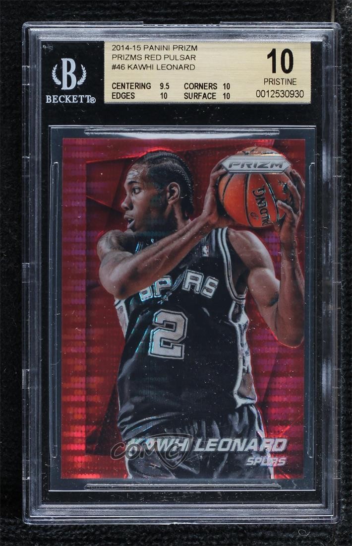 2014-15 Panini Prizm Red Pulsar 19/25 Kawhi Leonard #46 BGS 10 PRISTINE 04cw