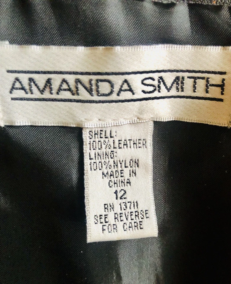 Chaleco de cuero genuino - talla 12 - Por Amanda Smith. Excelente estado. Foto 3 de 4