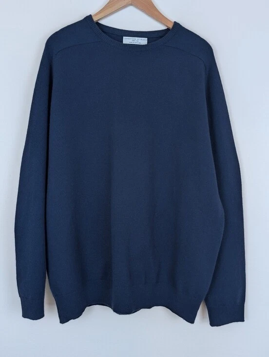 【新品未使用】Johnstons of Elgin　100%cashmere Johnstons of Elgin 100% Cashmere Crewneck Sweaters for Men for