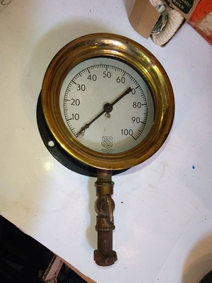 #ad #ad Antique Ashcroft 100 psi Pressure Steam Heating Gauge STEAMPUNK $128.29