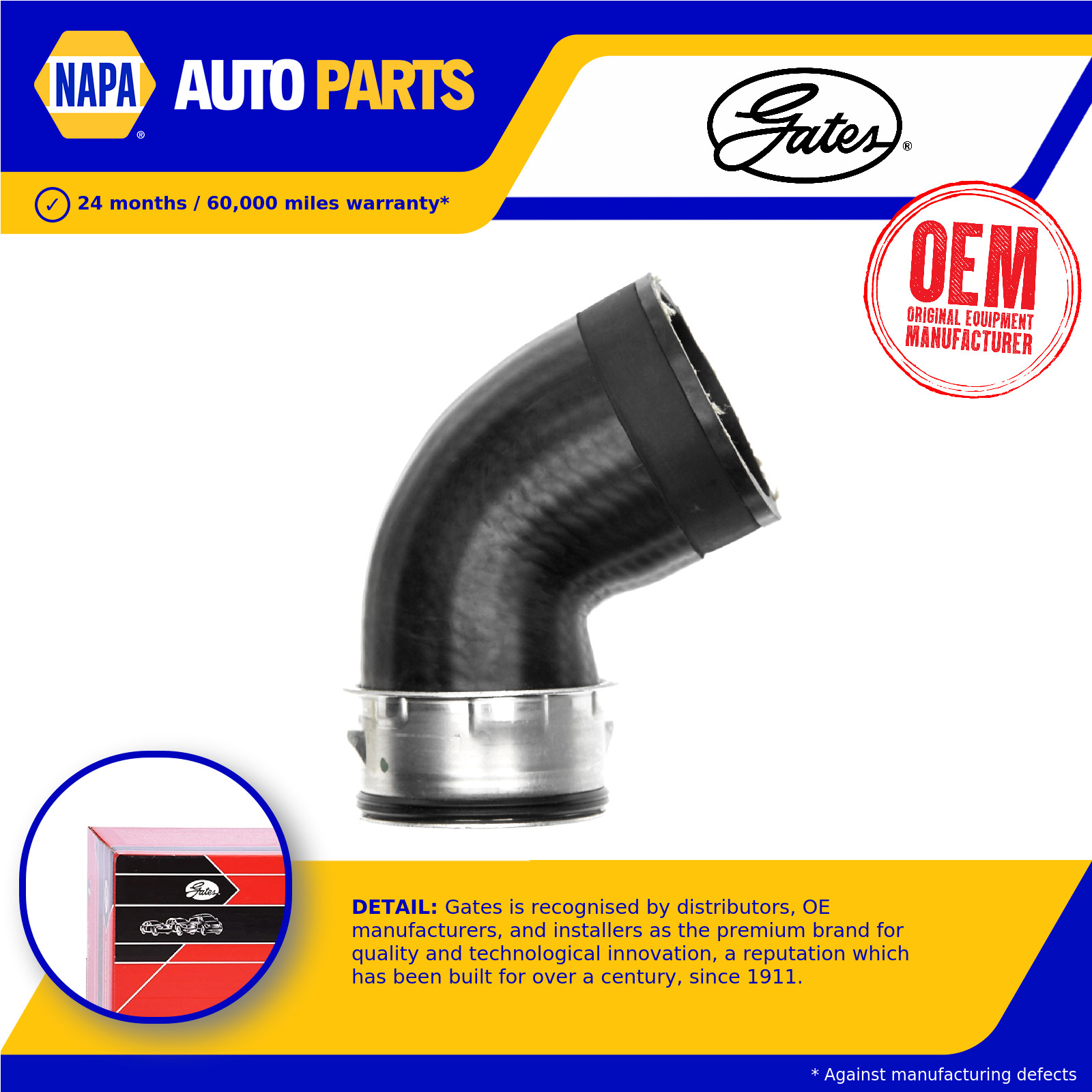 Turbo Hose fits VW PASSAT 3C2, 3C5 2.0 05 to 10 Charger Gates 1K0145828D Quality