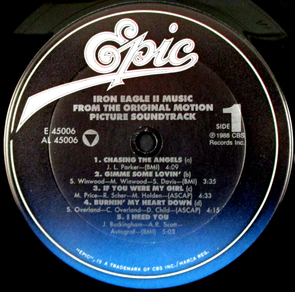 Iron Eagle II, Music fron the OST, Various, Epic PROMO (1988) Un-Played, Mint - Image 3 of 4