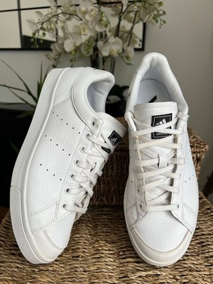 Adidas Adicross Golfschuhe Classic Leder weiß Turnschuhe UK 8