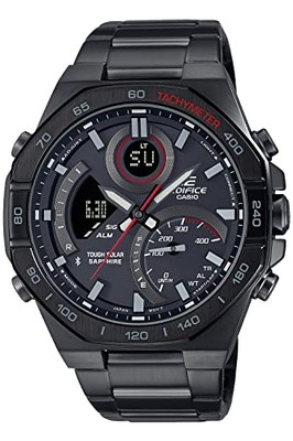 Unused CASIO Edifice ECB-950YDC-1AJF Black Bluetooth Solar Men's Watch in Box
