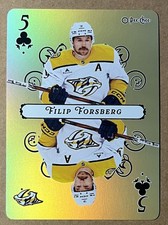 2025-26 O-Pee-Chee Playing Cards Filip Forsberg #5 Clubs Nashville Predators
