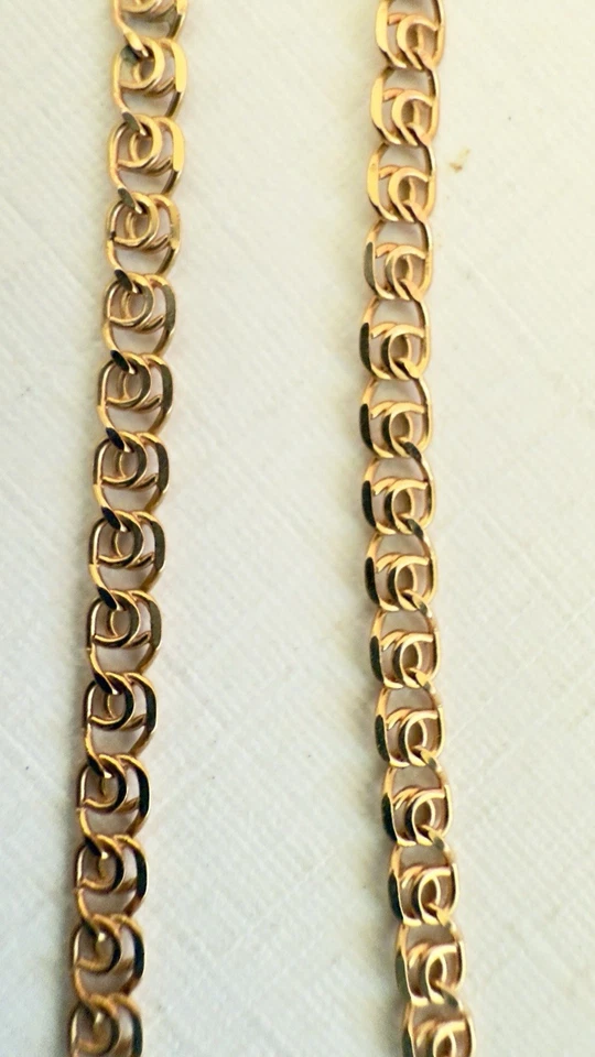 Preciosa cadena de oro 14k 585 - Diseño vintage de Europa del Este - 21" - 53,3 cm - #1929 Foto 4 de 4