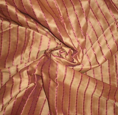 ZIMMER + ROHDE Stripe Gold Red Viscose Cotton 3 yards + New