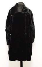 Jt1266 Debenhams Nuage Women's Black Faux Fur Coat Jacket Size L