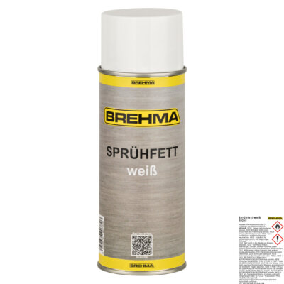 BREHMA Weisses Sprühfett mit PTFE -50°C bis +170°C Kettenspray