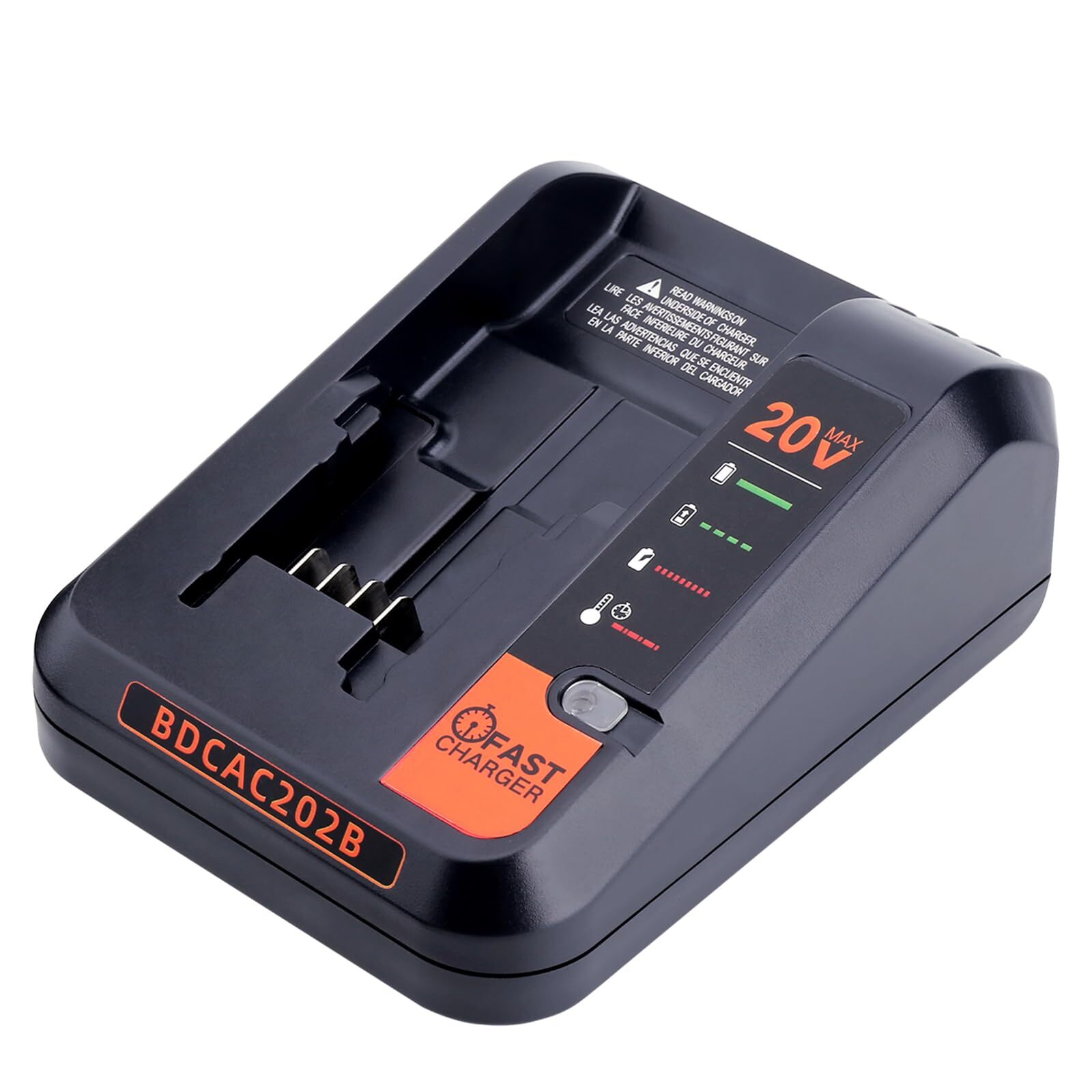 20V MAX Fast Charger for Black & Decker 12V 20V Lithium Batteries