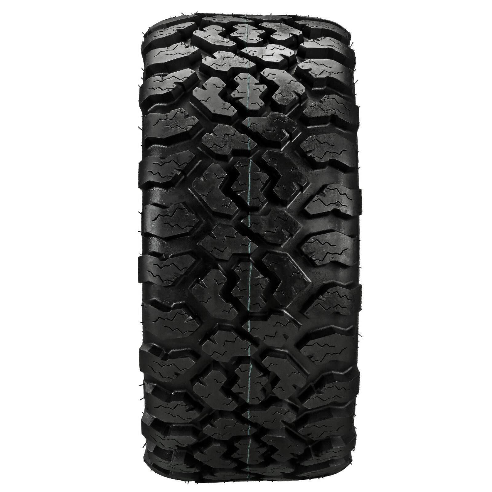 (4) Golf Cart 23x10R14 Sierra Rover Radial Tire on 14x7 Black/Blue Tempest Wheel